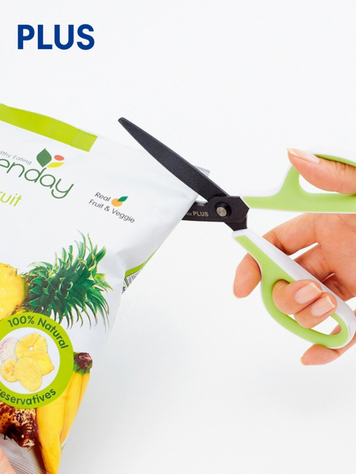 JAPAN PLUS 사무실 홈 포장 30도 아크 가위 붙지 않는 사무실 학생 가위