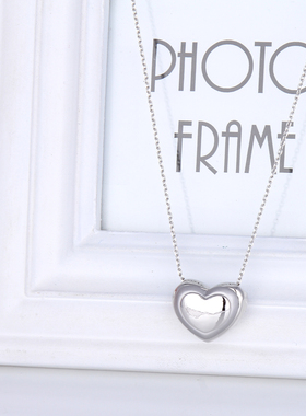 新简约气质百搭款项链长款毛衣链子桃心爱心韩国毛衣链女挂件饰品