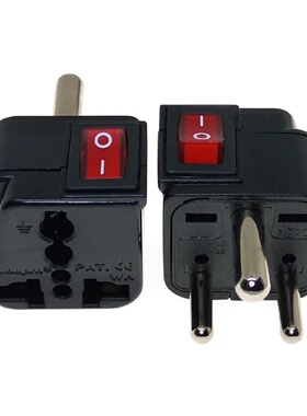 Wonpro稳不落三圆脚斯里兰卡印度小南非标万用转换插头10A黑色