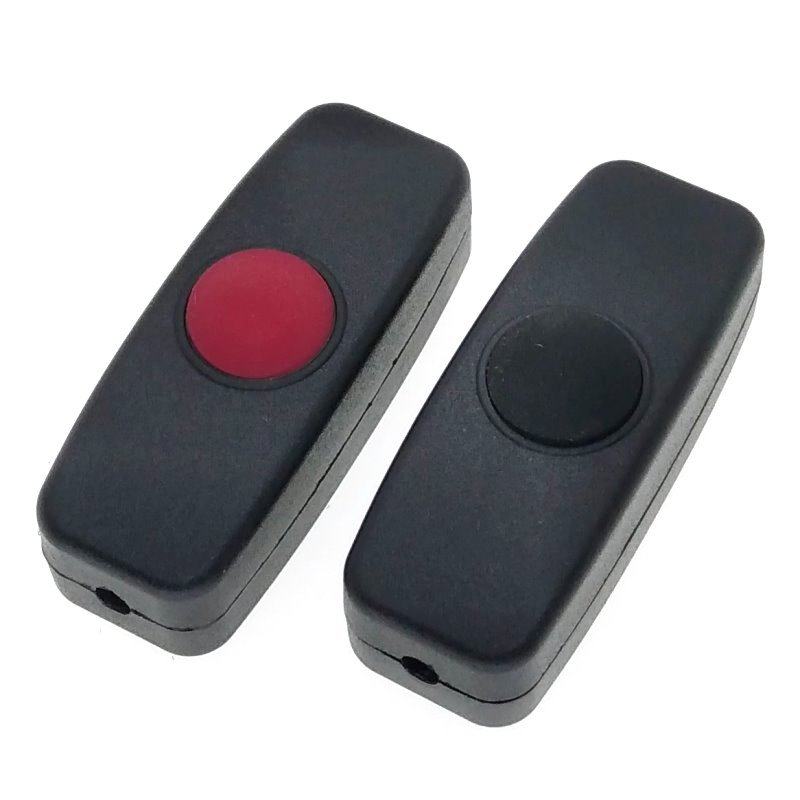 红色黑色通用防水按钮DC USB床头灯具中途线上开关1.5A 250V