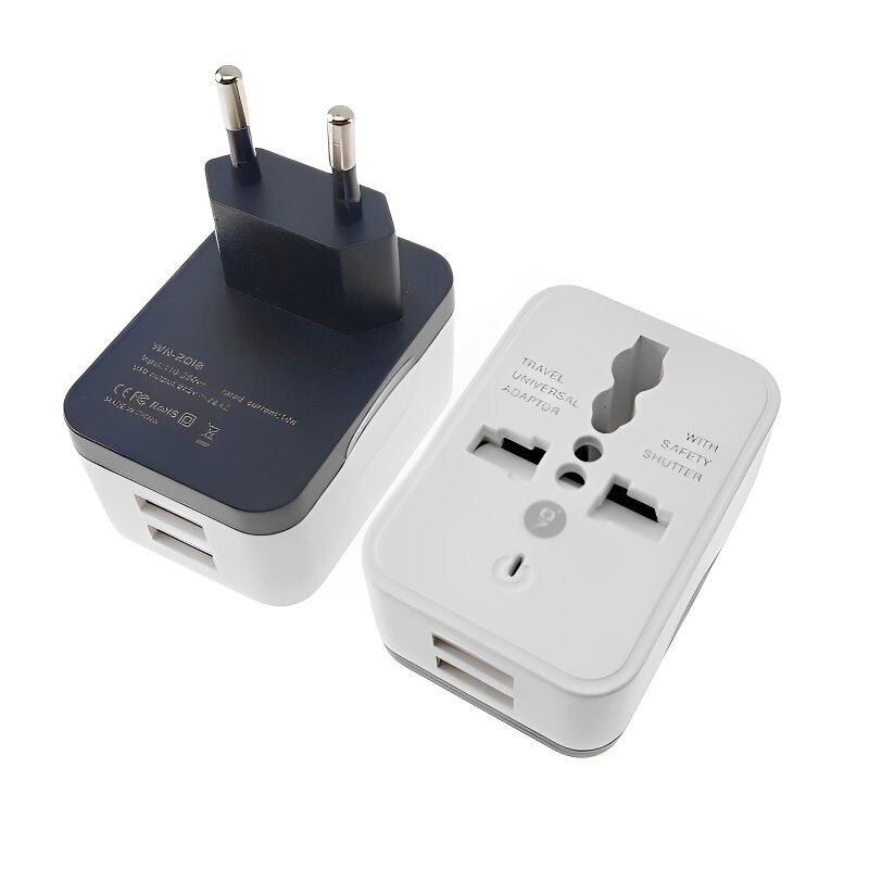 多功能欧标转换插头双USB5V2A