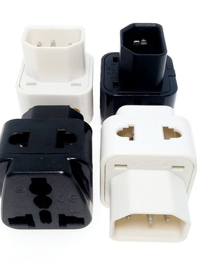 电脑PDU专用转换插头UPS 服务器IEC320-C14一转二万用转换插座10A