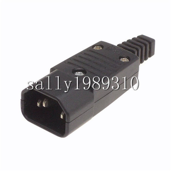 IEC320-C14机箱电源插头IEC320-C13PDU 品字公头 免焊拼装 10A