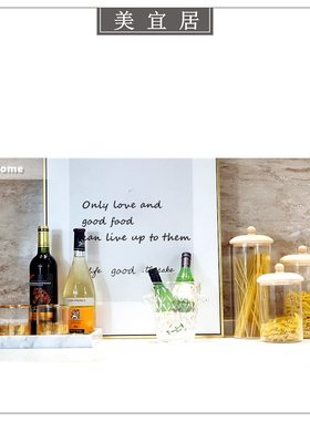 包邮橙色系新古典现代厨房整体橱柜装饰小摆件软装样板房饰品配饰