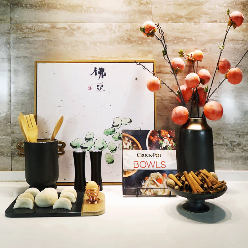 包邮古典厨房软装摆件装饰品中式假花食品创意样板间果盆挂画组合