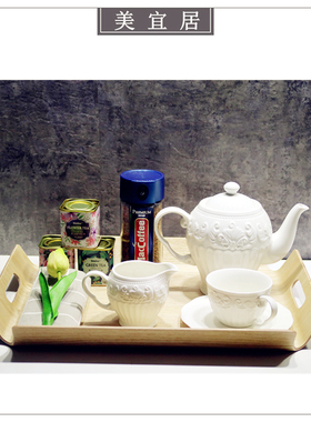 洛可可厨房咖啡壶整体瓷砖摆件