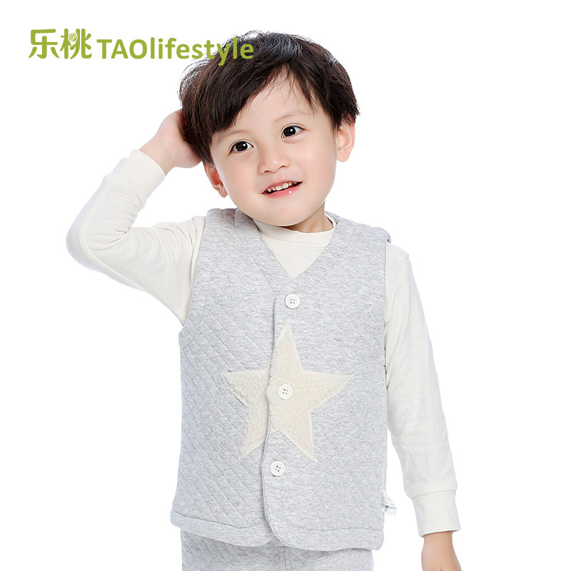 乐桃有机棉断码清仓儿童马甲春秋男女宝婴儿秋冬棉马甲小童坎肩