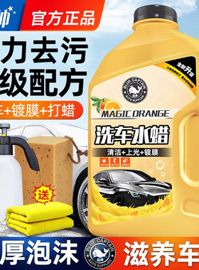 汽车洗车液水蜡高泡沫强力去污黑白车专用水腊清洗清洁剂工具套装
