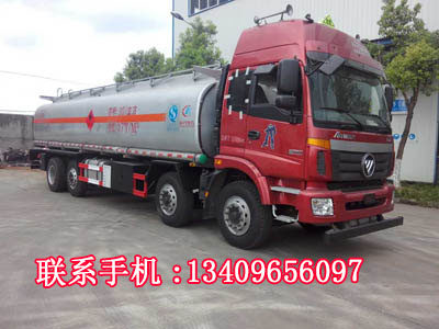 福田欧曼前四后六30方运油车 铝合金26吨270马力危货油槽运输罐车