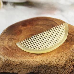 天然羊角鬓边发梳复古典牛角质可爱发插小梳子随身迷你梳汉服古装