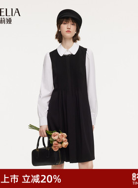 歌莉娅假两件连衣裙女2026新款春季巨好看穿搭通勤裙子1F1R4H150