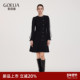 歌莉娅小香风连衣裙女春季 高级感穿搭重要场合独特好看珠片小黑裙