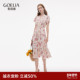 直降5折 歌莉娅真丝连衣裙女夏季 巨好看桑蚕丝印花裙子