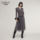 首降5折 女秋冬大方得体一整套穿搭贵气感两件套 歌莉娅丝绒套装