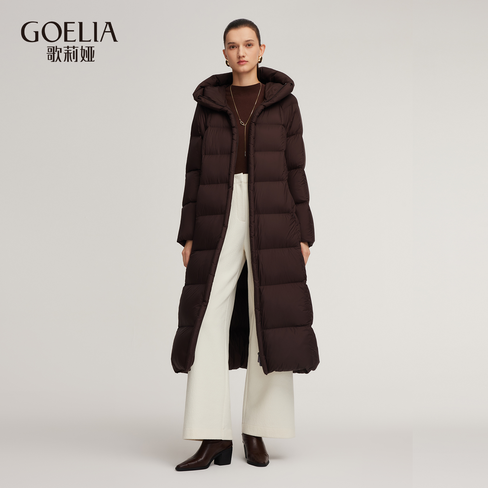 歌莉娅冬季鹅绒羽绒服加厚外套女