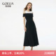 歌莉娅夏季 天丝针织撞色连衣裙1F6L4H5G0 新品