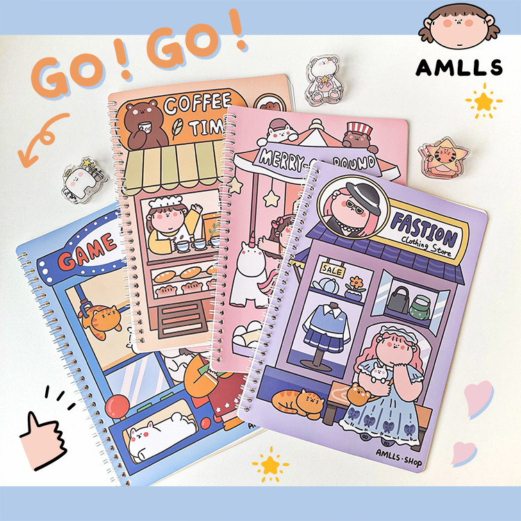 阿玛莉莉丝离型纸本b5第四弹双面活页手帐素材收纳册胶带图鉴本
