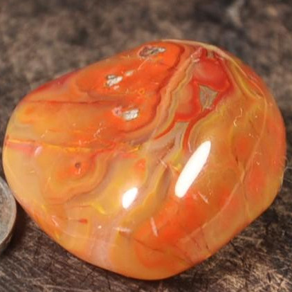 天然北票战国红缟玛瑙石原石 小手把件 B1  男款女款 瑕疵品 特价