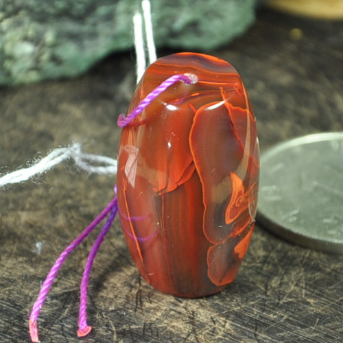 特价天然北票战国红缟玛瑙勒子腰鼓 T2鸡血红配珠挂件吊坠 毛衣链