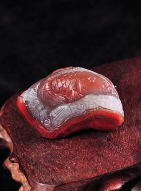 半成品红玛瑙雕件吊坠战国红