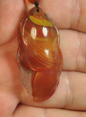 缟玛瑙四季豆缠丝挂件吊坠特价