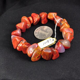 原色天然北票战国红缟玛瑙不规则手链女手串男多款多图不定形随形