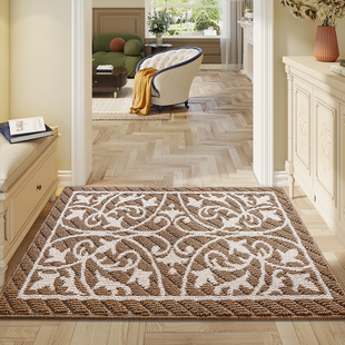 欧式花纹入户玄关门口门厅进门别墅除尘耐磨丙纶地毯地垫脚垫门垫