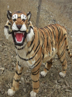 大型仿真老虎狮子影楼照相摆件