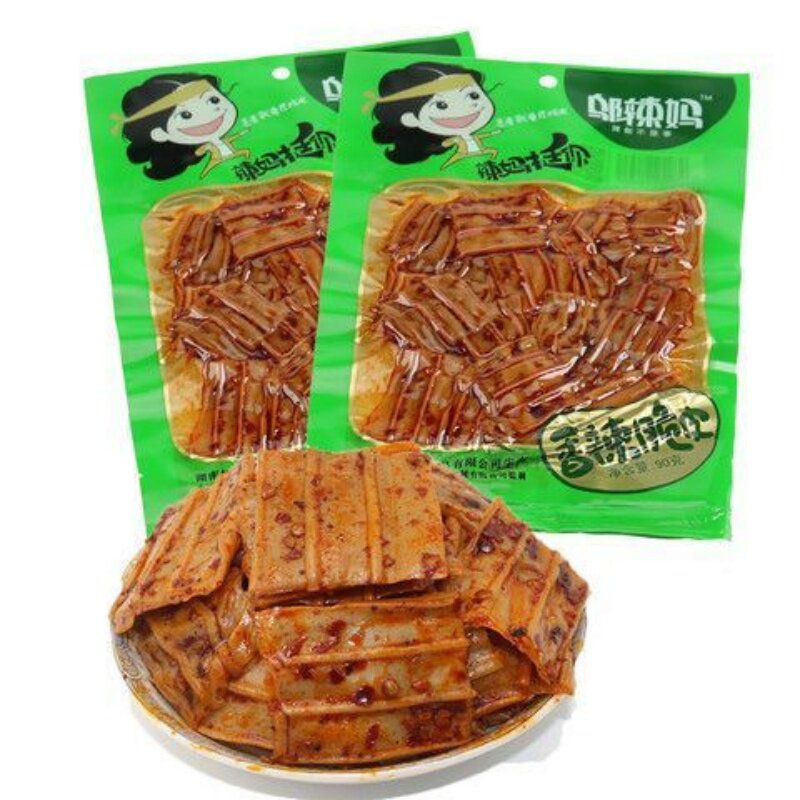 邬辣妈香辣脆皮90克素牛百叶90g办公室休闲零食湖南特色小食品