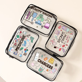 透明防水化妆包便携式 旅行可爱卡通果冻pvc口红包洗浴游泳洗漱包