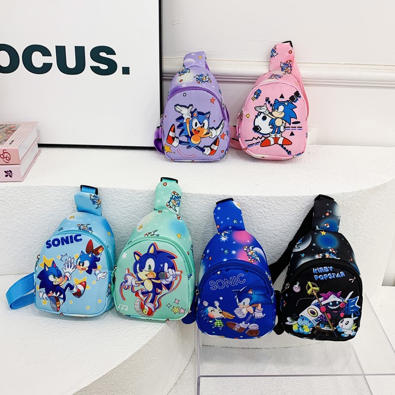 卡通动漫男女童胸包可爱洋气印花小孩斜挎包外出轻便儿童斜挎包潮