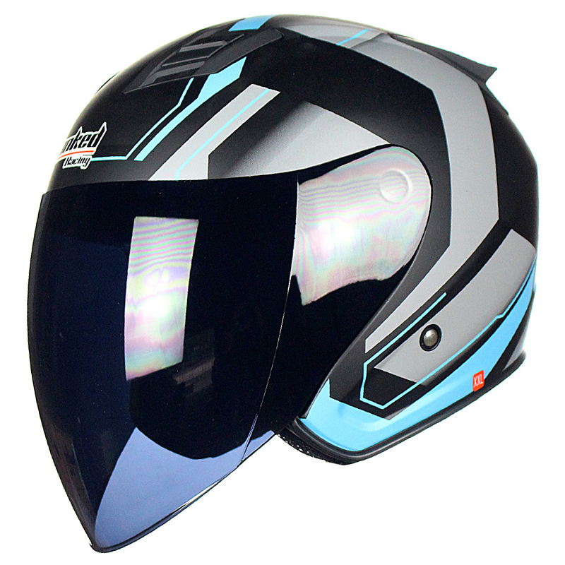 坦克头盔T536半盔摩托车电动车防风安全帽男半覆式女装备秋冬季