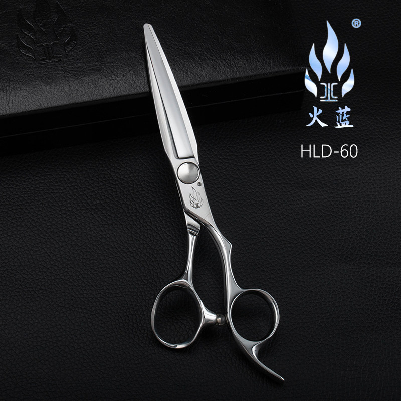 刀磨美发剪火蓝综合剪宽刃发型师厚刀干湿通用HLD60理发剪平剪