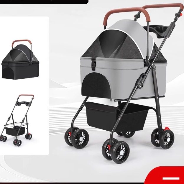 宠物推车猫狗推车小型轻便可折叠泰迪外出手推车外出溜狗可分离