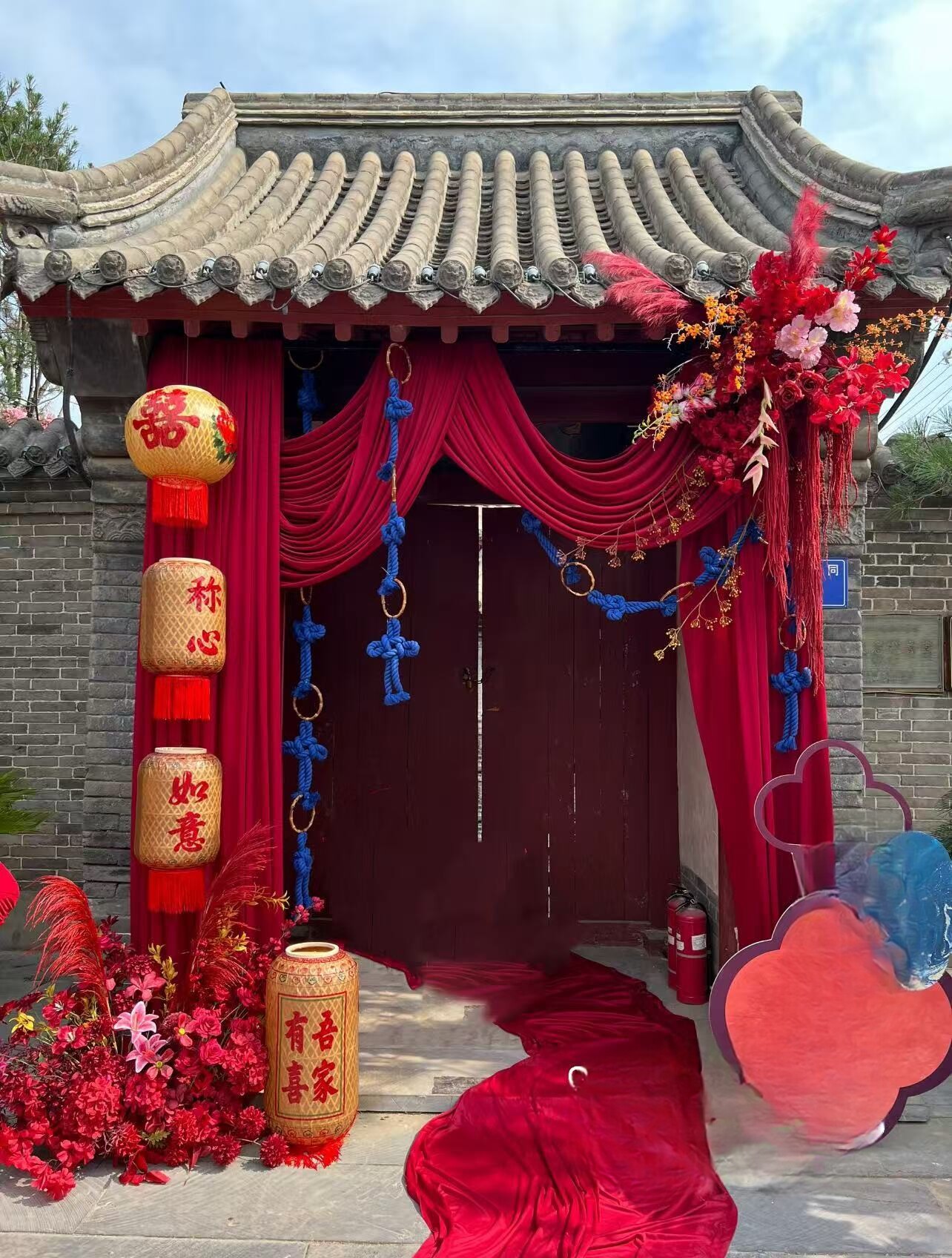 竹编中式古风灯笼油纸仿古结婚喜字灯笼装饰Z定制纸灯笼图片