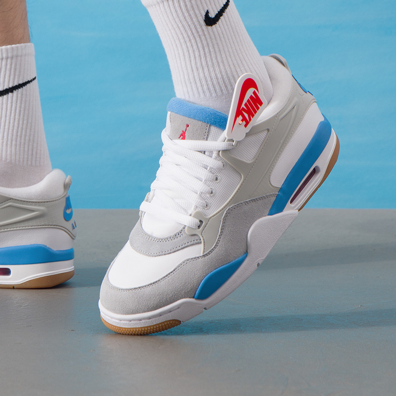 耐克（NIKE）男鞋 2025夏季新款AJ4篮球鞋低帮板鞋缓震气垫耐磨