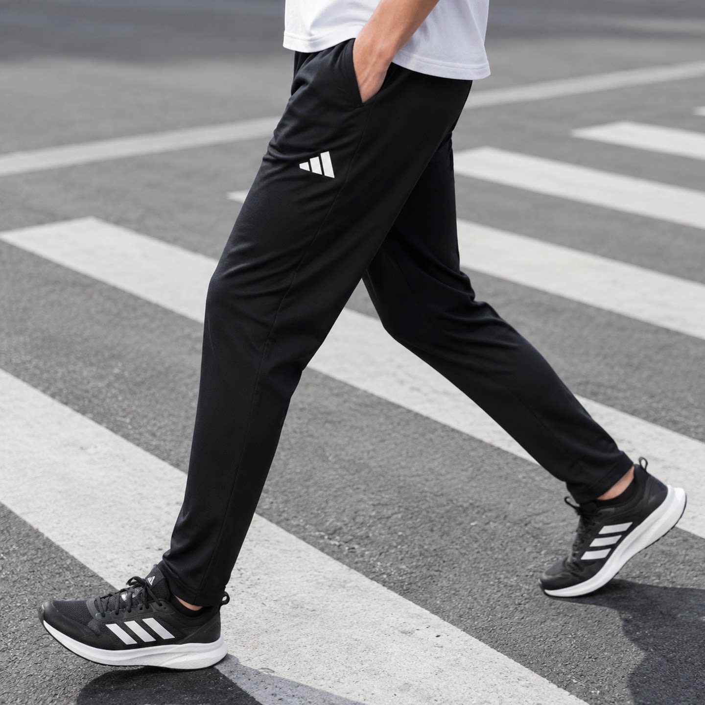 阿迪达斯adidas裤子男2026秋季新款跑步训练长裤针织含棉运动裤