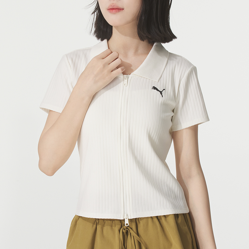 PUMA彪马polo衫短袖女装2025夏季新款运动服圆领上衣宽松透气半袖