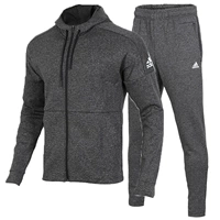 Adidas nam phù hợp với 18 trang phục thể thao mới thể thao nam đan áo khoác áo khoác quần âu - Thể thao sau bộ quần áo thể thao adidas