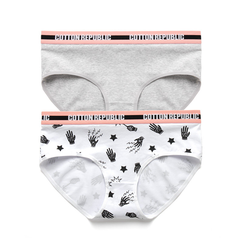 内裤女夏纯棉不卡档氨纶品牌内裤专柜正品三角收腹提臀加强型夏