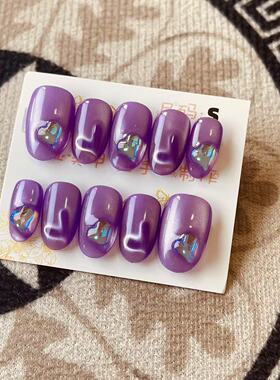 【D640】日式椭圆S号 穿戴甲美甲光疗甲指甲片新娘甲假指甲贴片