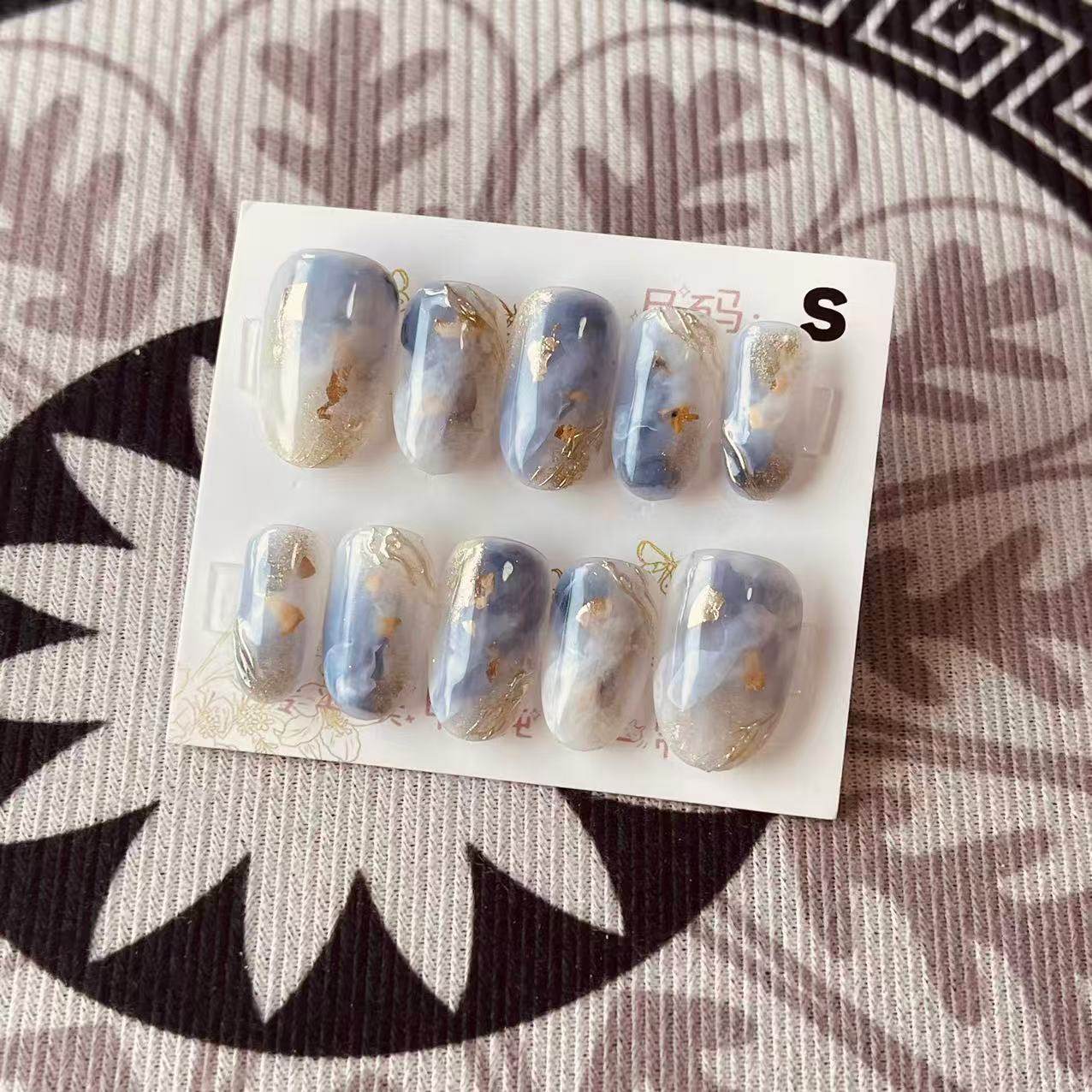 【D1294】日式椭圆S号 穿戴甲美甲光疗甲指甲片新娘甲假指甲贴片,彩妆/香水/美妆工具,美甲工具,淘宝优惠券,粉丝福利购,淘宝优惠卷