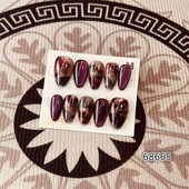 短杏仁M号 D1406 穿戴甲美甲光疗甲指甲片新娘甲假指甲贴片