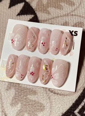 【D654】中椭圆XS号 穿戴甲美甲光疗甲指甲片新娘甲假指甲贴片