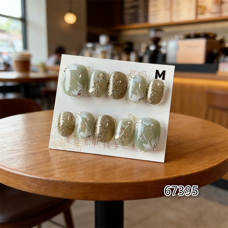 【A46】短圆M号 穿戴甲美甲光疗甲指甲片新娘甲假指甲贴片,彩妆/香水/美妆工具,指甲装饰,淘宝优惠券,粉丝福利购,淘宝优惠卷
