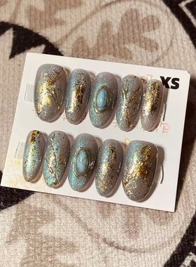 【D1033】中椭圆XS号 穿戴甲美甲光疗甲指甲片新娘甲假指甲贴片