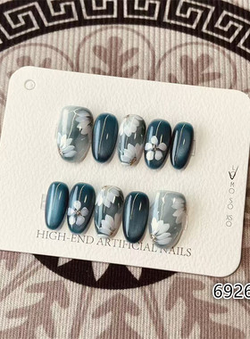 【D1425】中椭圆L号 穿戴甲美甲光疗甲指甲片新娘甲假指甲贴片