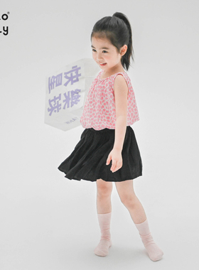 Hello Emily童装夏季女童洋气套装儿童黑色半身裙薄款a裙399+360