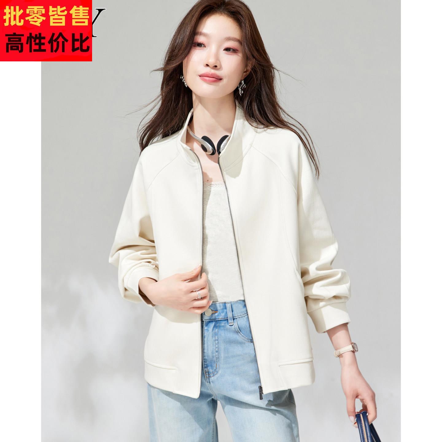 2026春装新款拉链休闲立领卫衣短外套宽松小众今年流行时尚上衣女