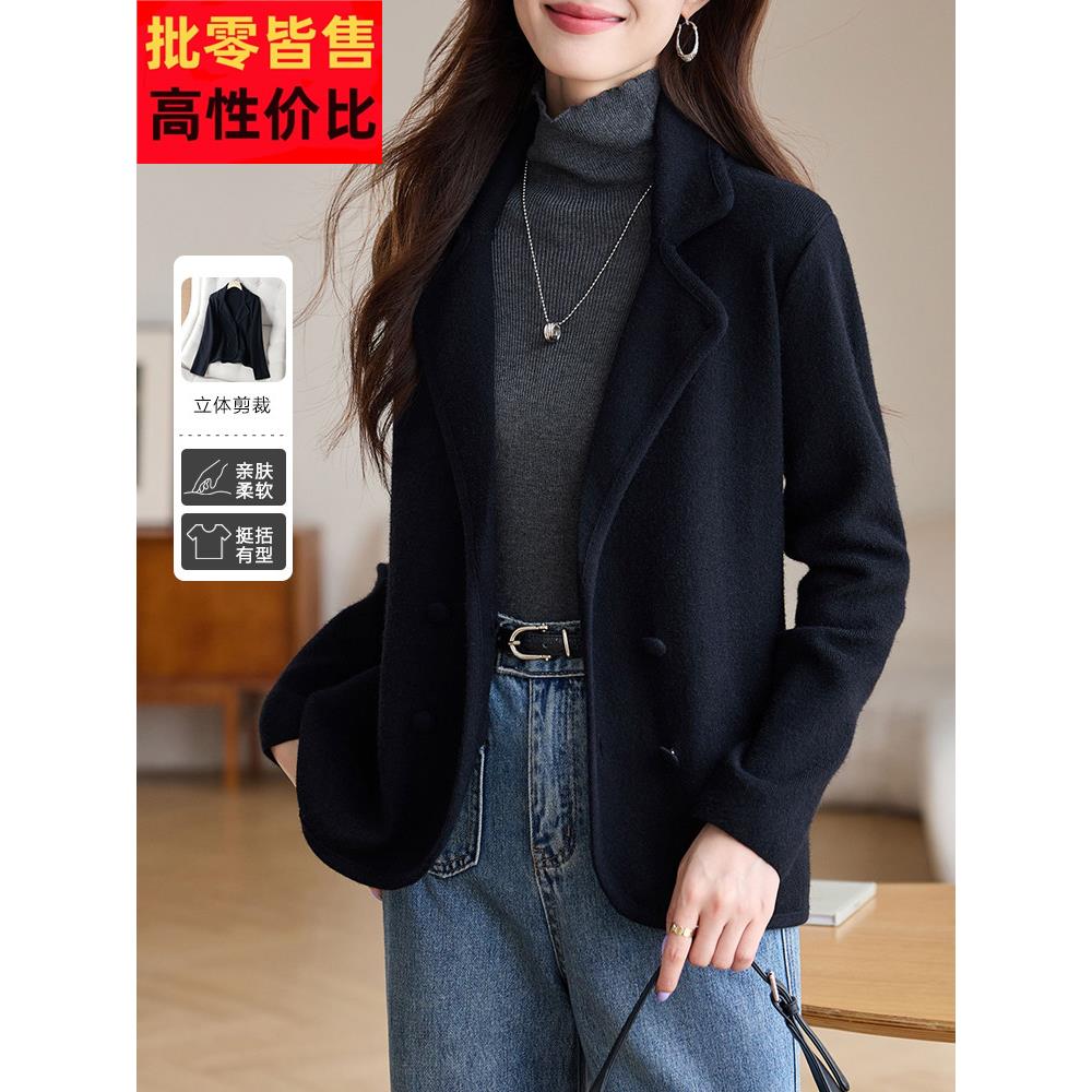 秋季休闲西装领短外套女2025新款高级感春秋时尚轻职场小西服上衣